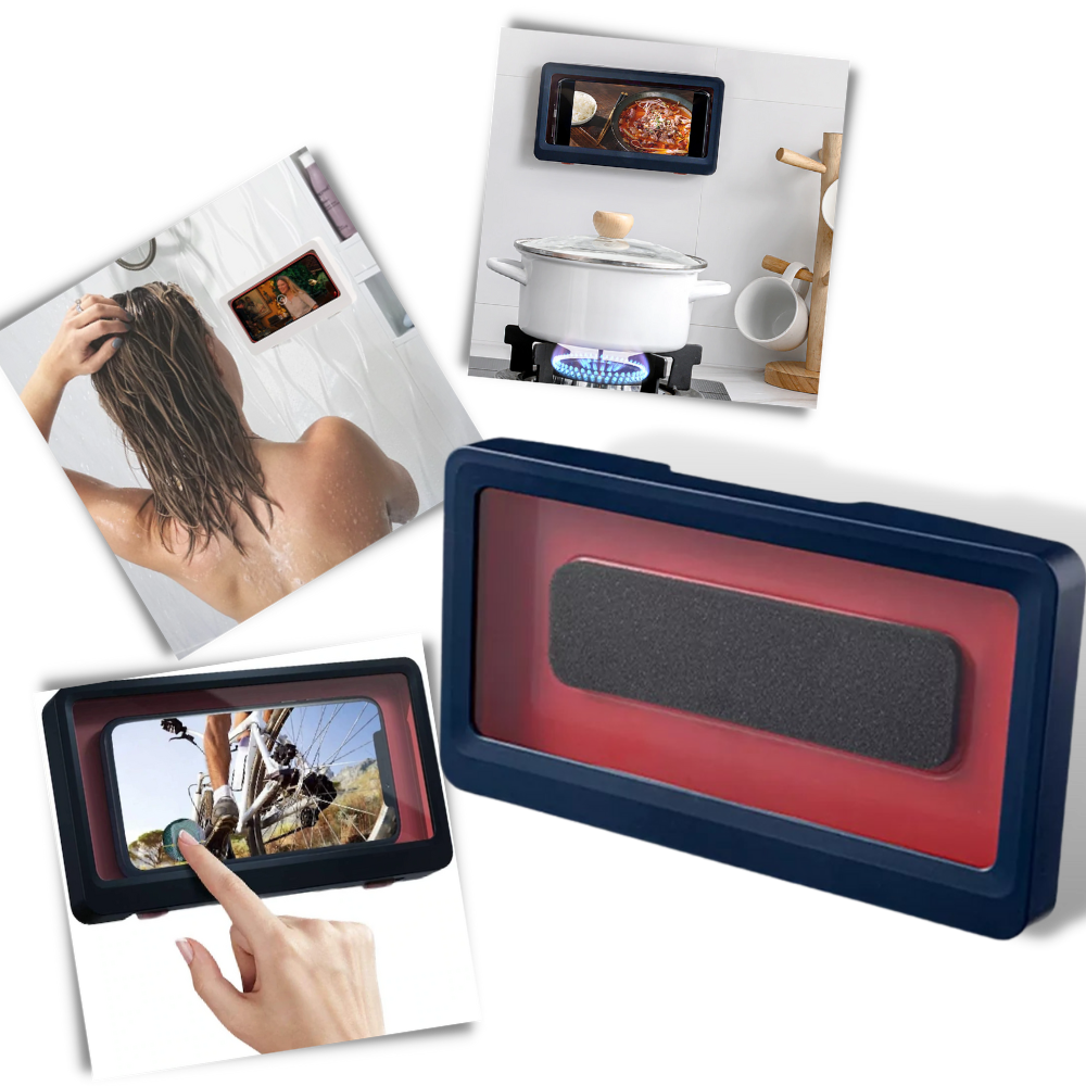 Waterproof Wall Mount Shower Phone Holder Case -