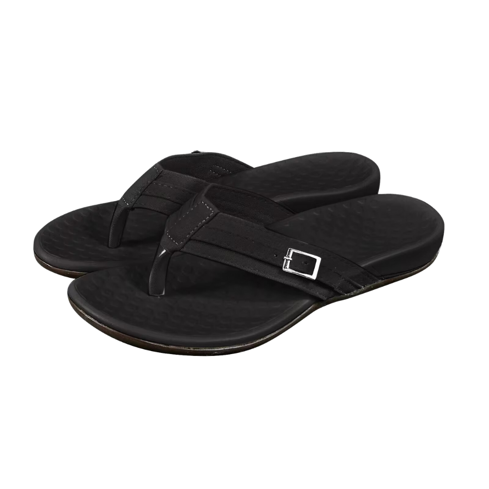 Adjustable Straps Orthopedic Sandals -Black - Ozerty