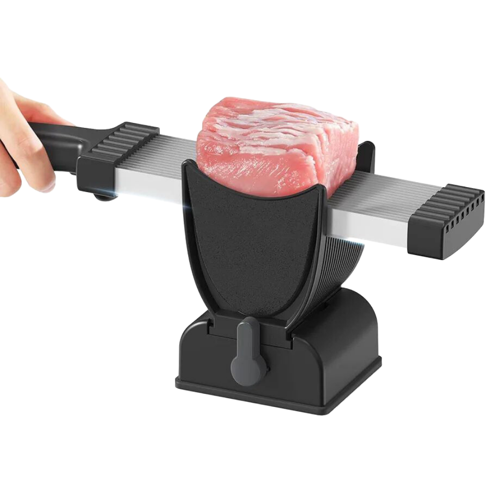 Adjustable Thickness Manual Meat Slicer -Black - Ozerty