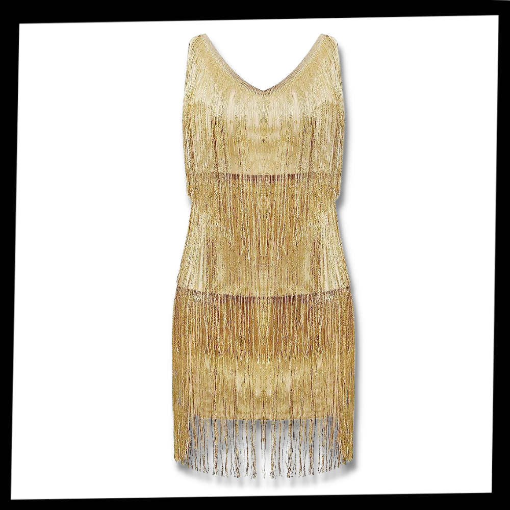Sequin V-Neck Slip Dress - Ozerty