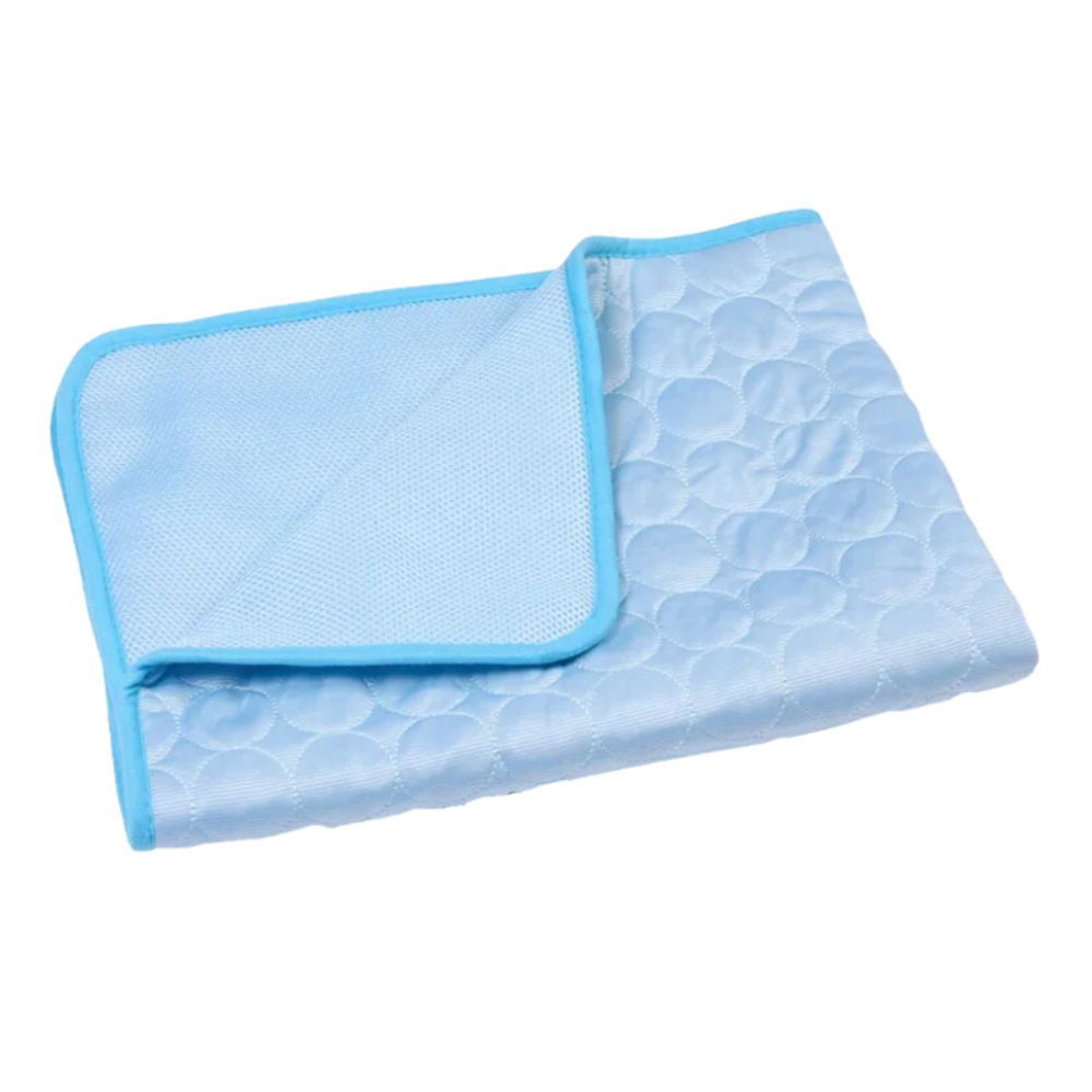 Silk Pet Cooling Pad -Light Blue - Ozerty