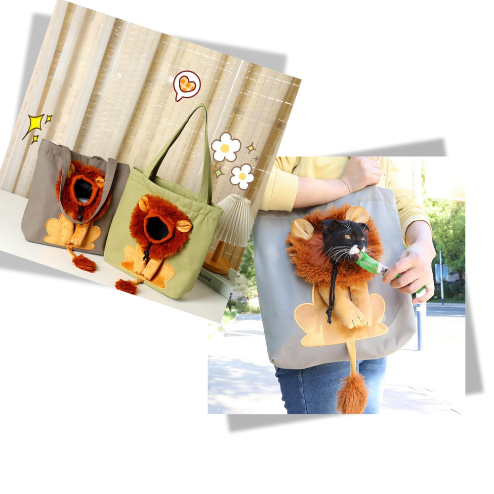 Soft & Breathable Lion Cat Bag - Ozerty