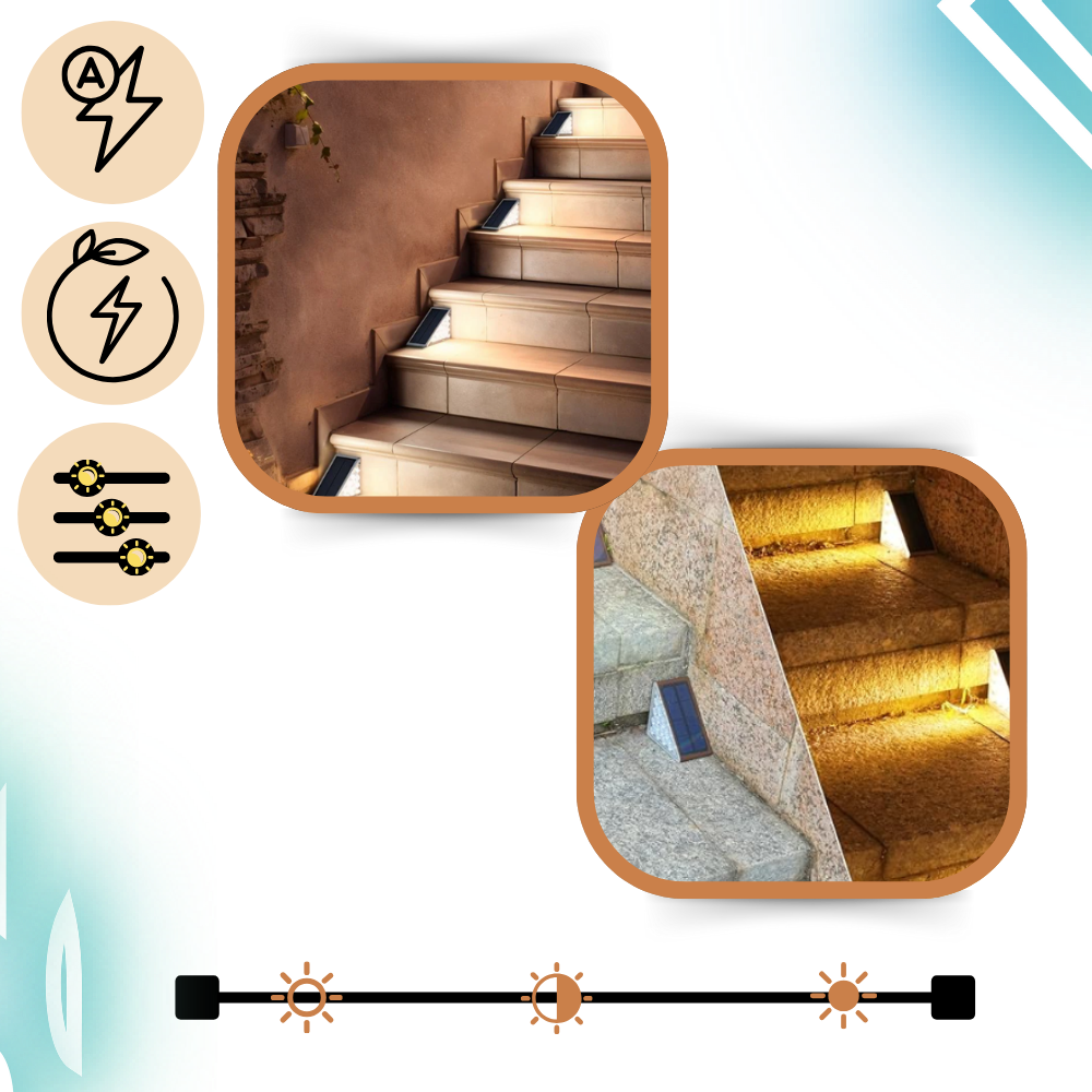 Waterproof Solar Step Lights - Ozerty