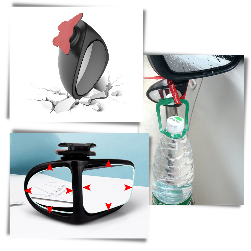 Rotatable 2 Side Blind Spot Car Mirror