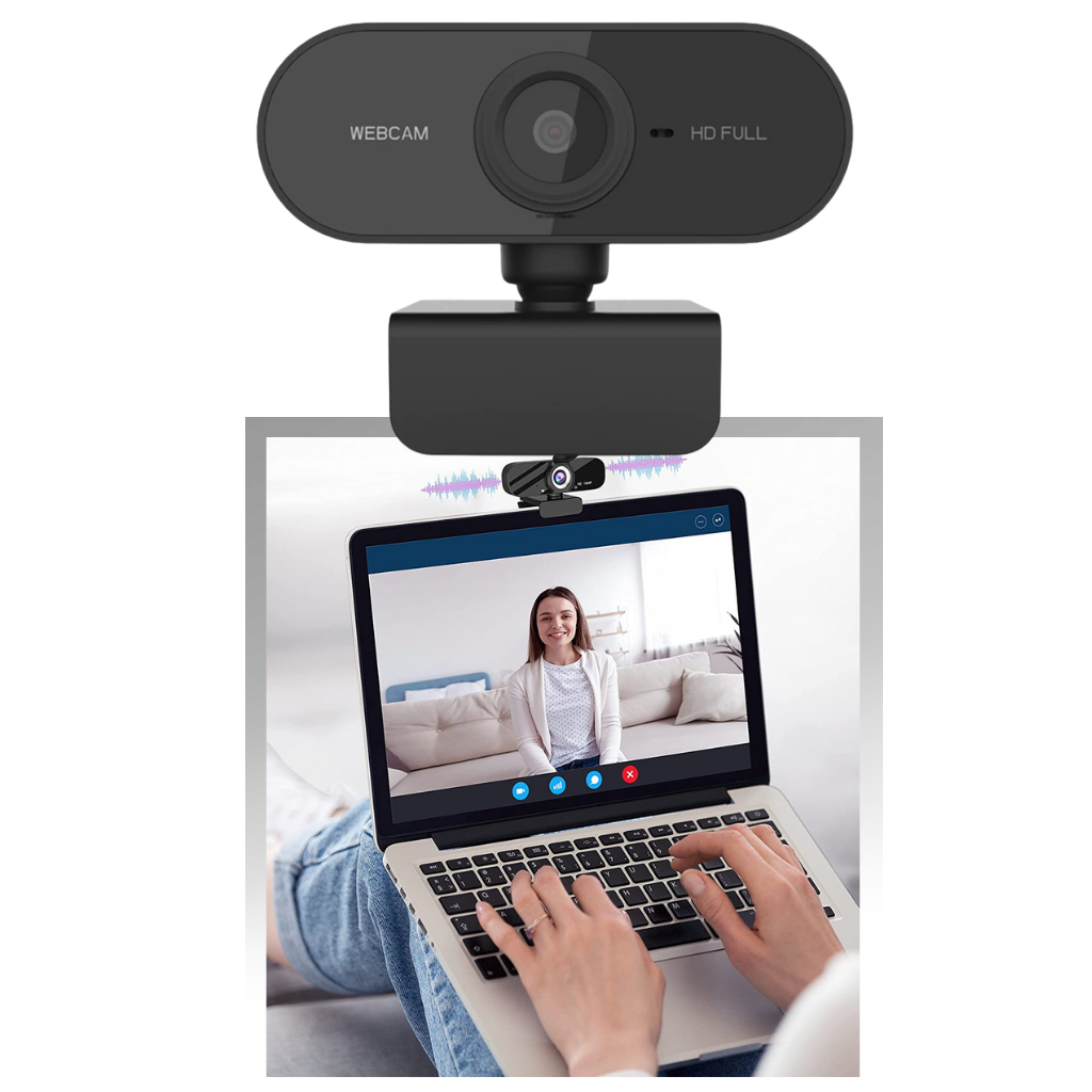 Rotating 1080p HD USB Webcam with Microphone