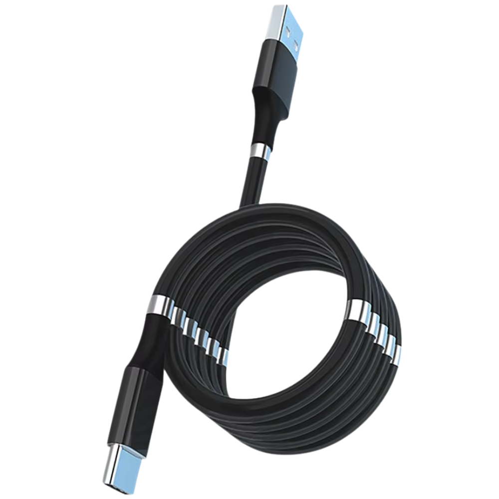 Magnetic Flex USB Cable -Black - Ozerty