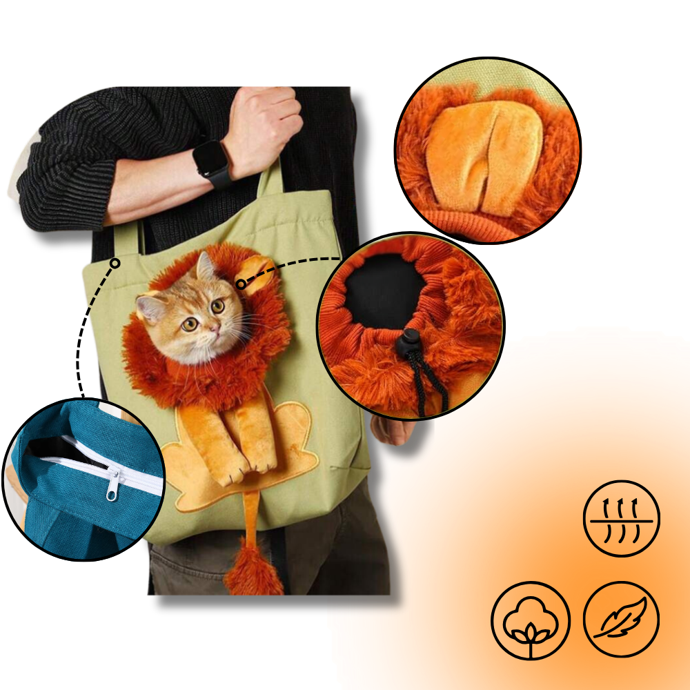 Soft & Breathable Lion Cat Bag - Ozerty