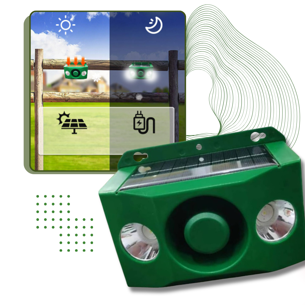 Solar Motion-Activated Animal Repellent - Ozerty