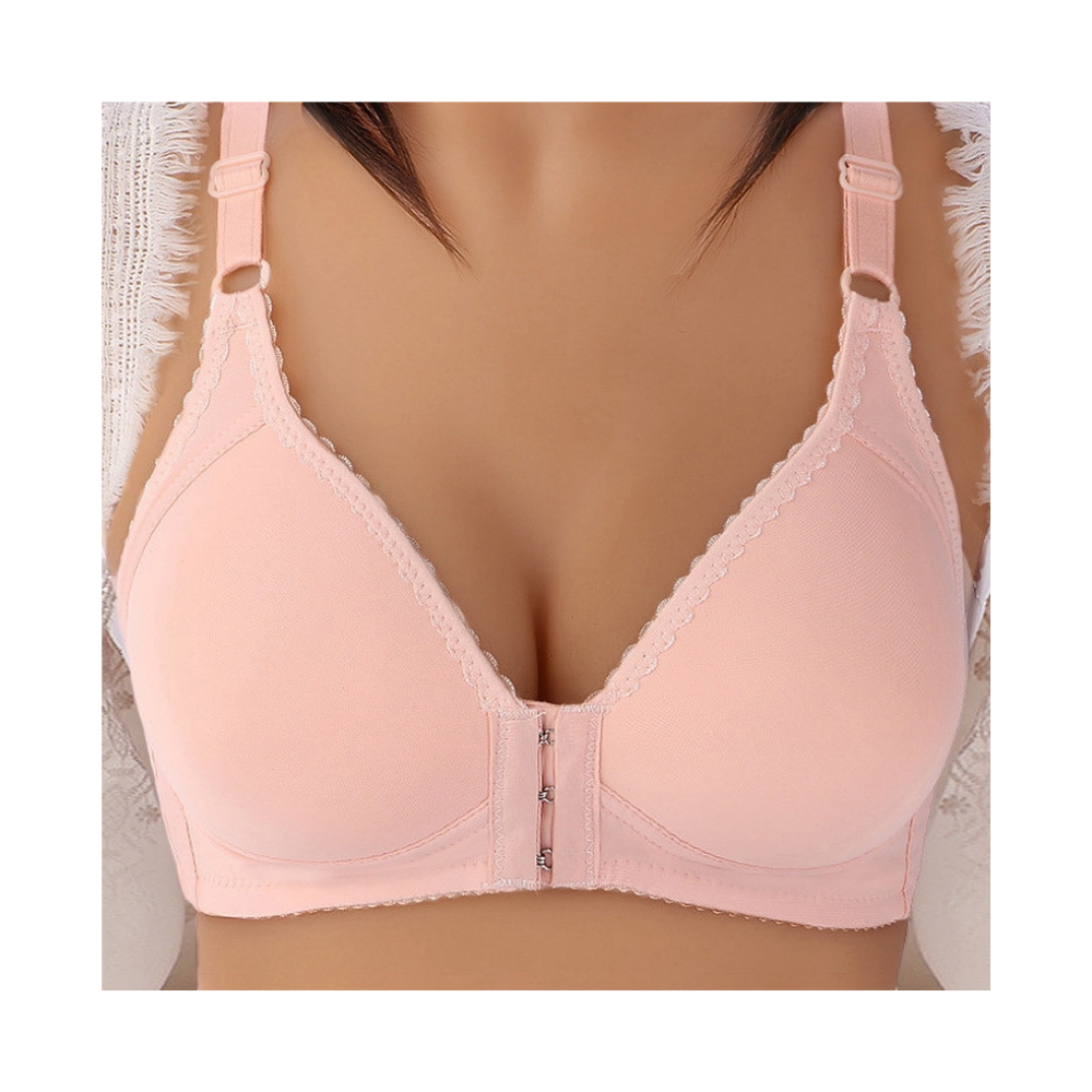 Wireless Plus Size Push Up Bra -Light Pink Soft Touch - Ozerty
